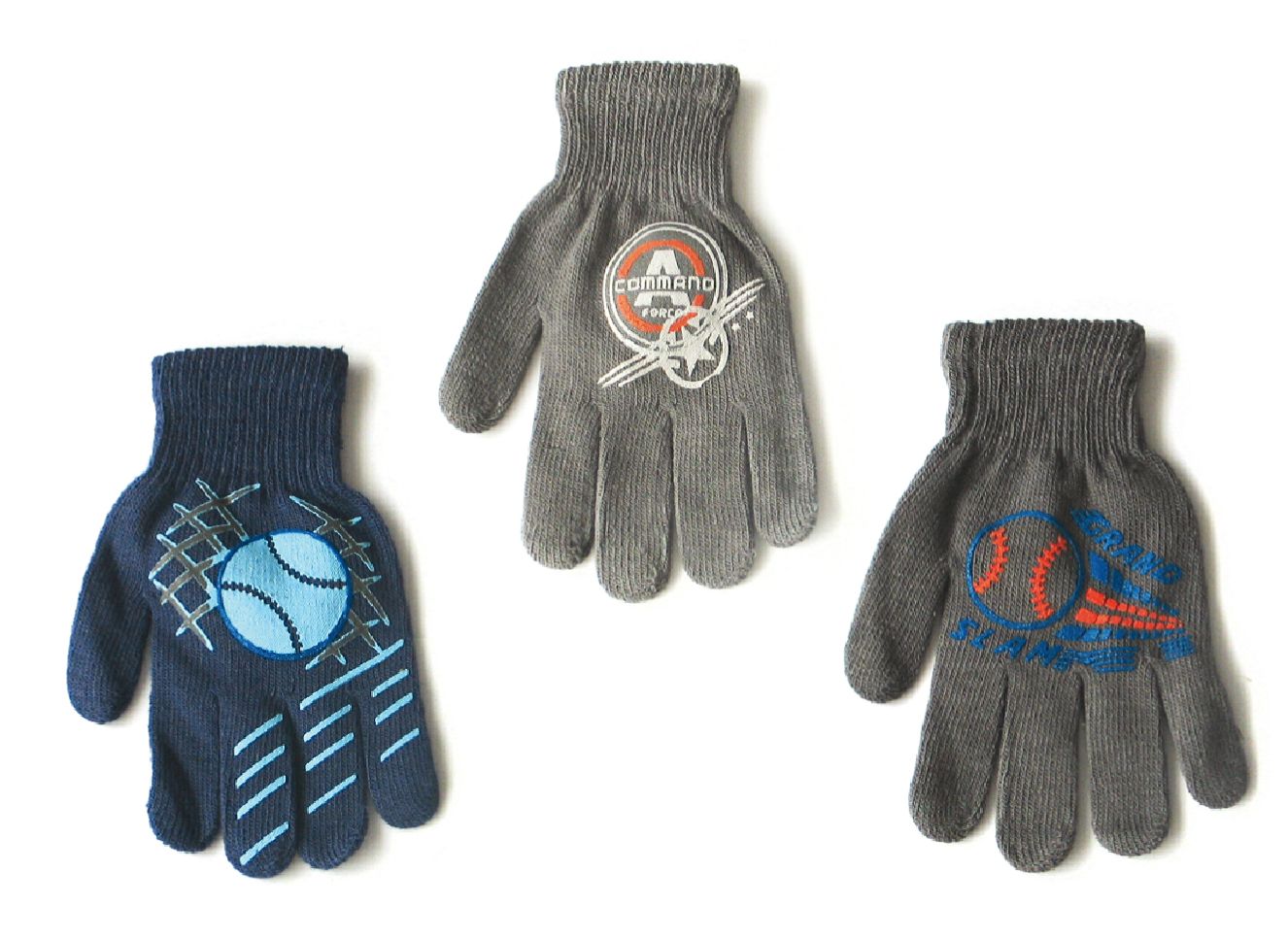 Rukavičky 5 prstové R-012 DB mix farieb 13,15 cm