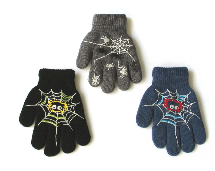 Rukavičky 5 prstové R-118 DB mix farieb 13,15 cm