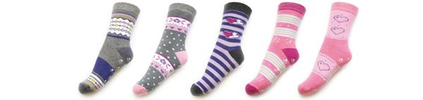 Ponožky froté ABS farebné SKF-09 24-26 vzorované