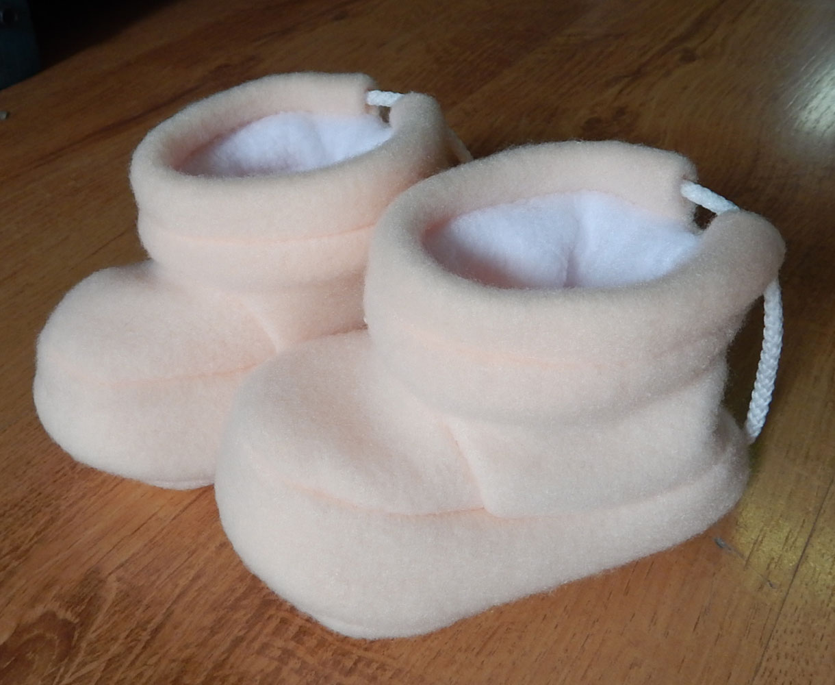 Topánky fleece B3 hladké salmon marhuľová