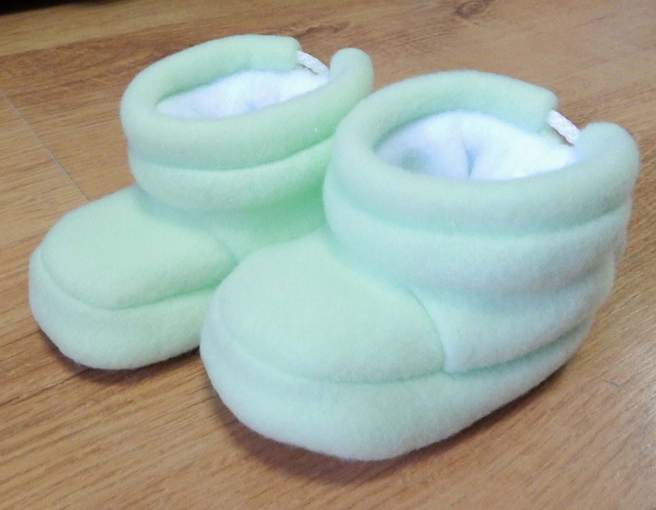 Topánky fleece B3 hladké green zelená