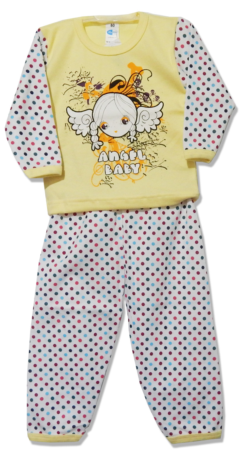 Pyžamo dlhý rukáv HX sieťotlač yellow žltá 104