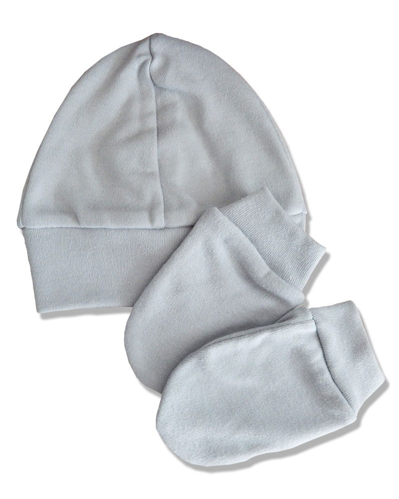 Čiapka a rukavice BA grey šedá veľ. 36-38