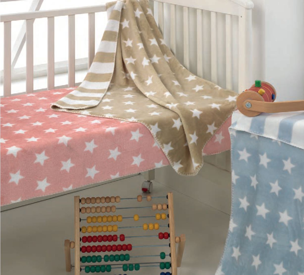 B55 stars 80x110 05 blue modrá deka