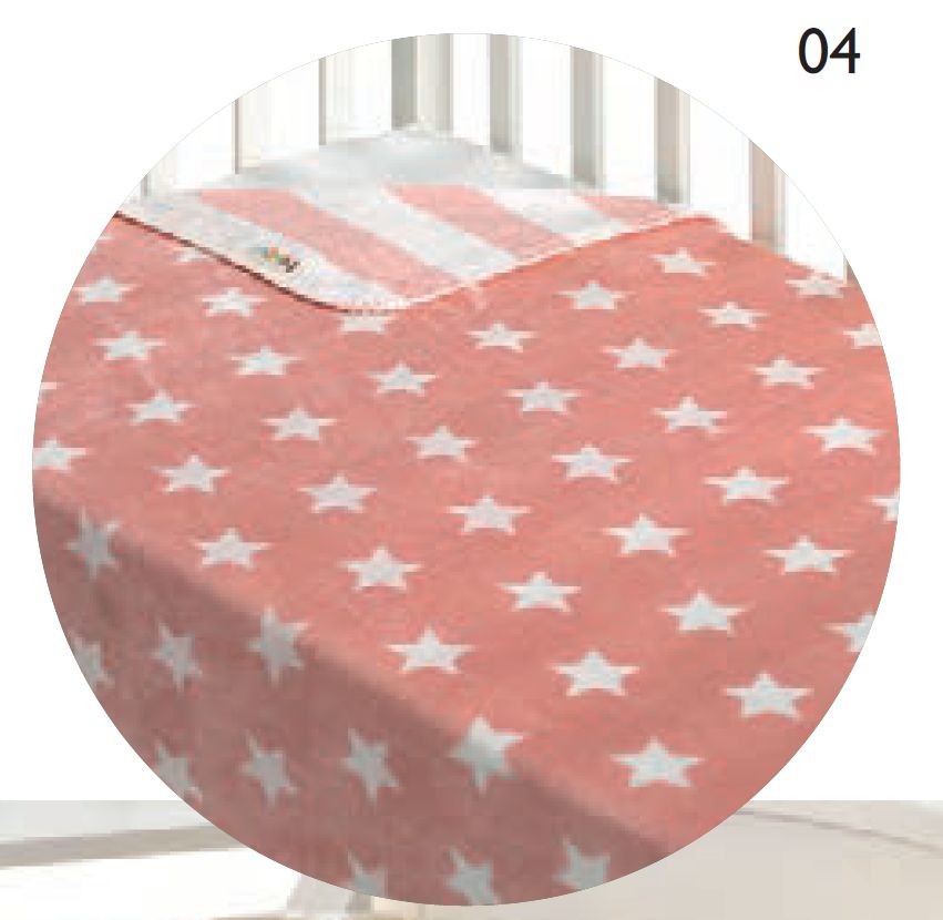 B55 stars 80x110 04 pink ružová deka