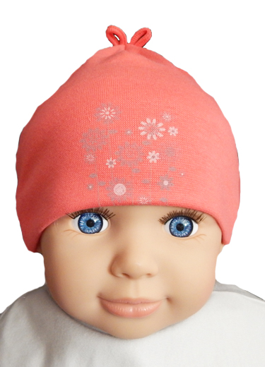 Čiapka Cr-Cz086b Kvetinka red červená 34 36 38 40 42