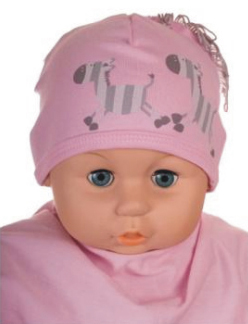 Čiapka Cr-Cz063 Zebra pink ružová 34 36 38 40 42