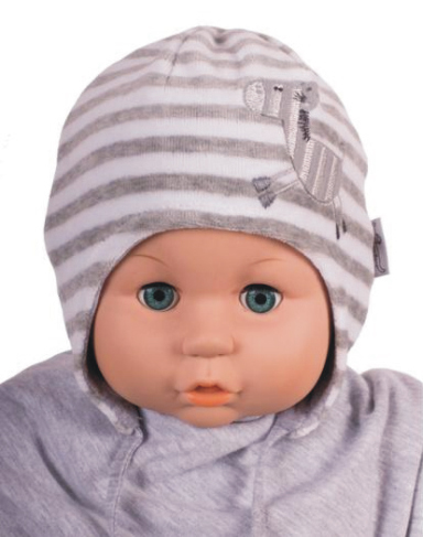 Čiapka WJ-Cz152 viazanie Zebra grey šedá 36 38 40 42 44