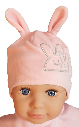 Čiapka WJ-Cz167 viazanie Zajko pink ružová 36 38 40 42 44