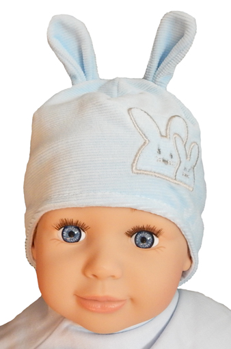 Čiapka WJ-Cz167 viazanie Zajko blue modrá 36 38 40 42 44