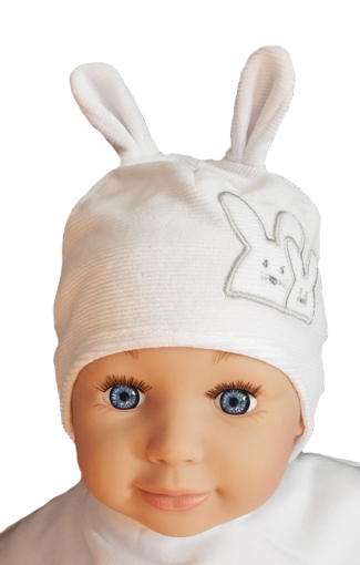 Čiapka WJ-Cz167 viazanie Zajko white biela 36 38 40 42 44