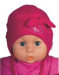 Čiapka WJ-Cz145 viazanie Mašlička pink ružová 38 40 42 44 46