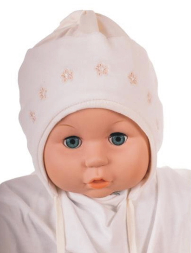 Čiapka WJ-Cz156 viazanie Hviezdičky beige béžová 36 38 40 42 44