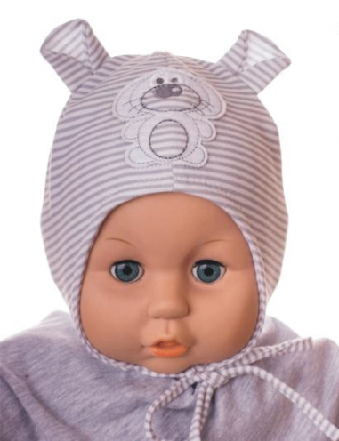 Čiapka WJ-Cz113 viazanie Zajko grey šedá 36 38 40 42 44