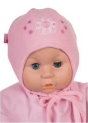 Čiapka WJ-Cz068 viazanie Kvietok pink ružová 36 38 40 42 44