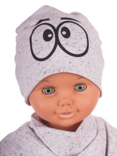 Čiapka WJ-Cz528 Oči grey šedá 48 50 52 54