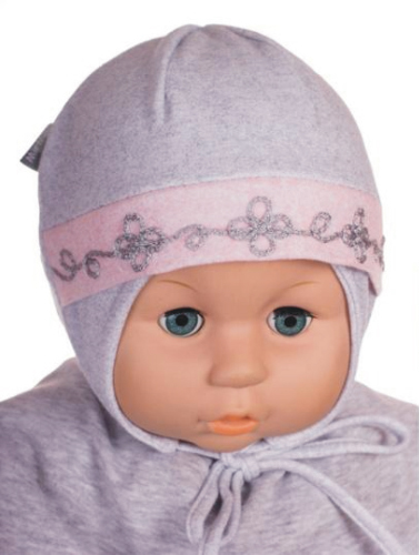 Čiapka WJ-Cz142 viazanie Výšivka grey šedá 36 38 40 42 44