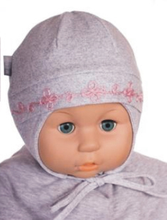 Čiapka WJ-Cz142 viazanie Výšivka grey šedá 36 38 40 42 44