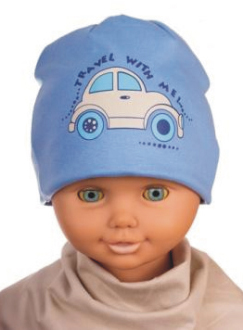 Čiapka WJ-Cz522b Autíčko blue modrá 50 52 54