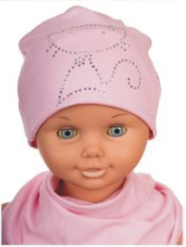 Čiapka WJ-Cz522 Mačička pink ružová 50 52 54