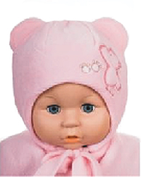 Čiapka Z-Cz058 viazanie Macko pink ružová 36 38 40 42 44 46