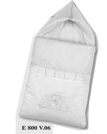 E800 v 06 multifunkčný vak white biela výšivka