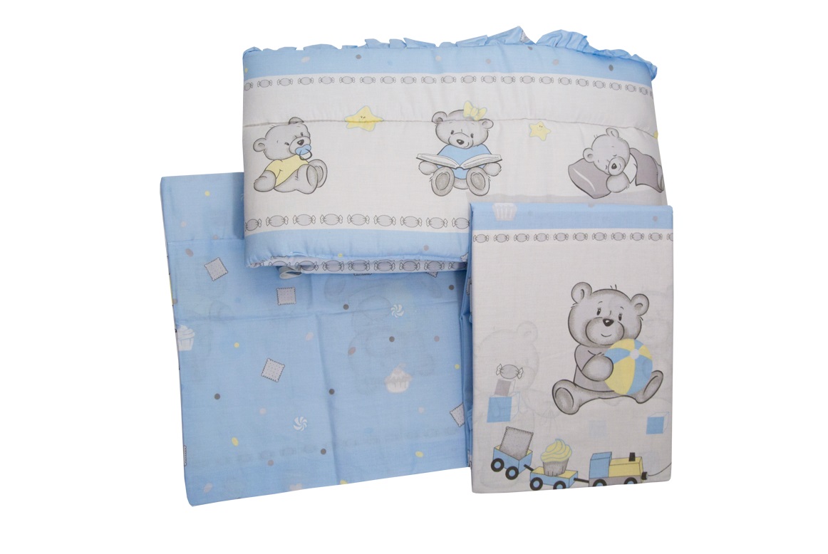 PS 3D 90x130 40x60 180x30 BA potlač grey šedá modrá K macko kock