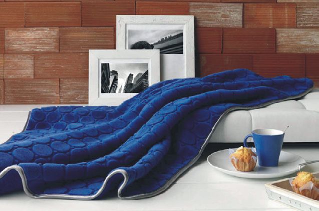 9628 geometrico 220x240 04 blue modrá deka