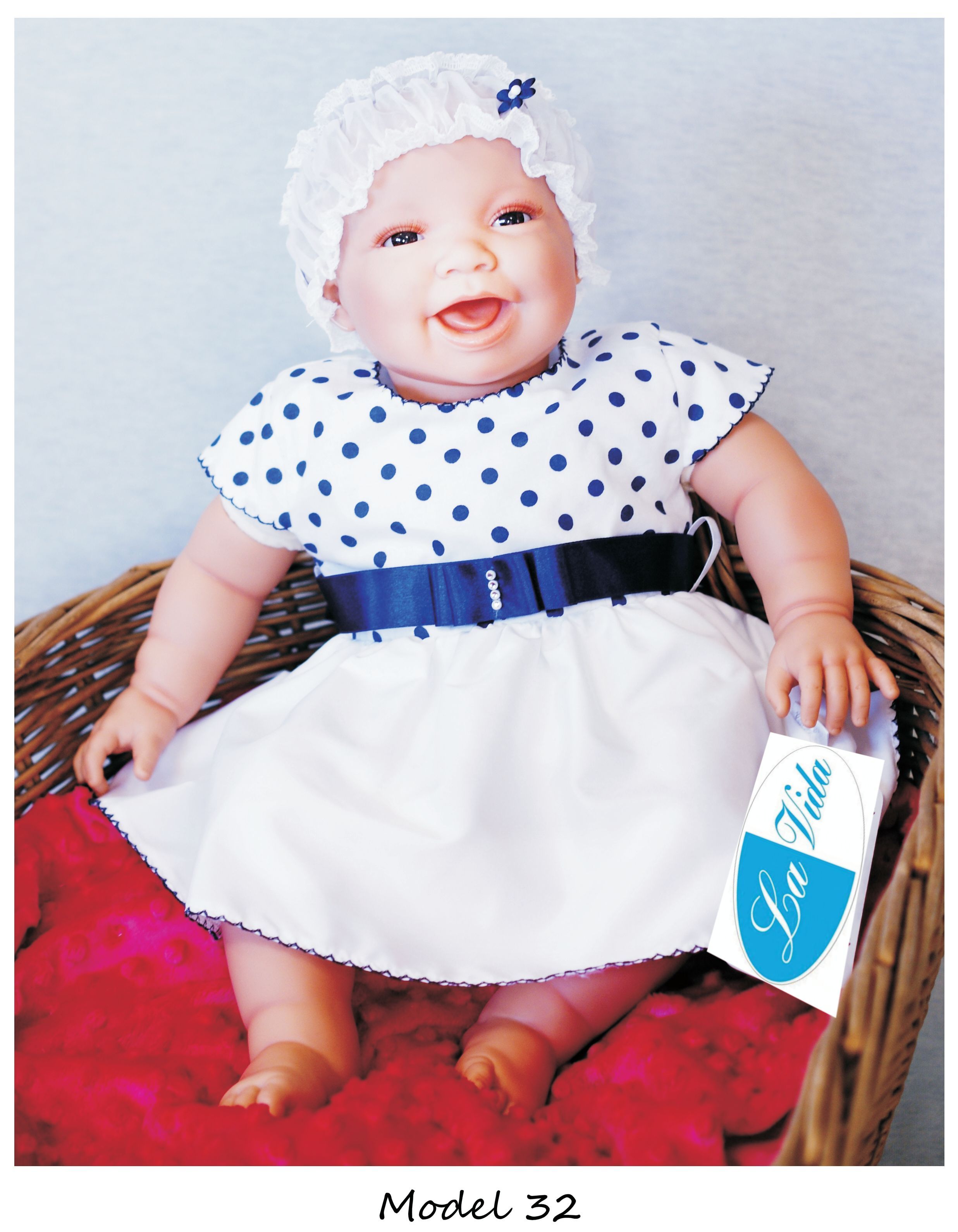 Šaty krátky rukáv RB 032 blue modrá bodka 110