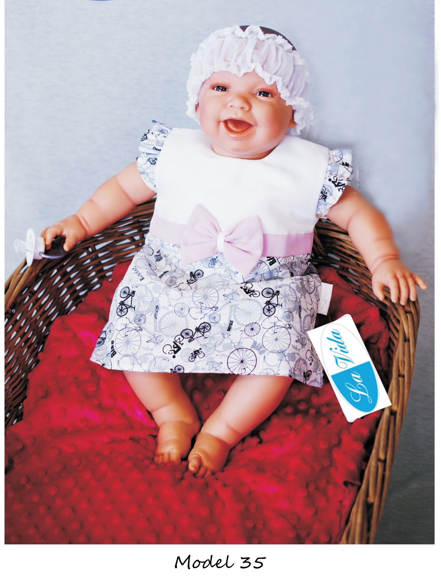 Šaty krátky rukáv RB 048 pink grey ružové bodky 74