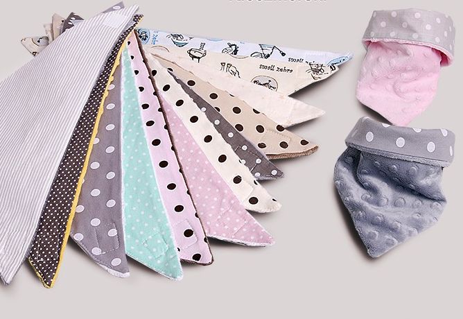 Podbradník šatka suchý zips K topitos bavlna  mix farieb