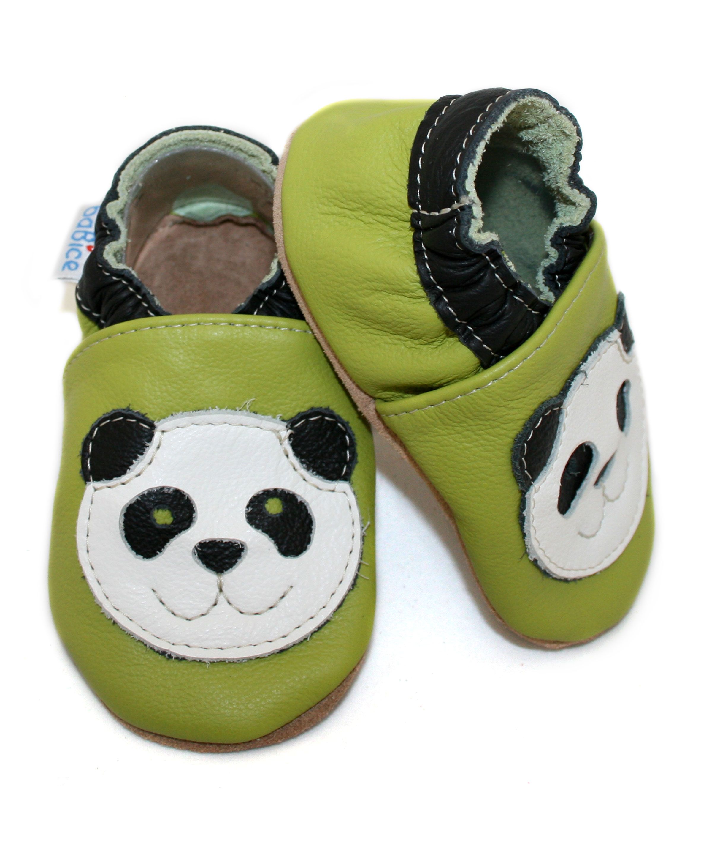 Capačky BA 038 kožené Panda green zelená 18/19  6-12 mes.