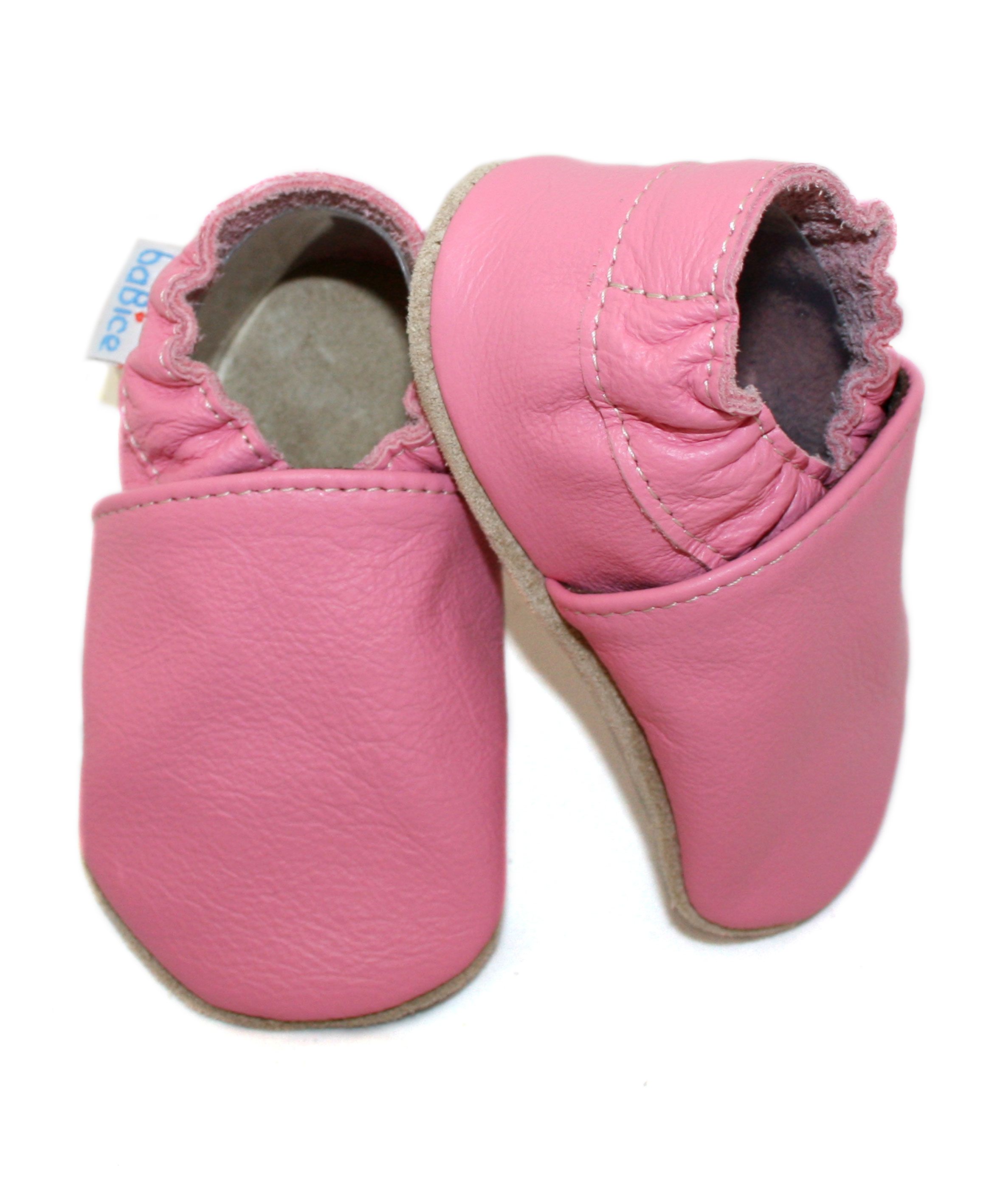 Capačky BA 057 kožené soft hladké pink ružová 18/19 6-12 mes