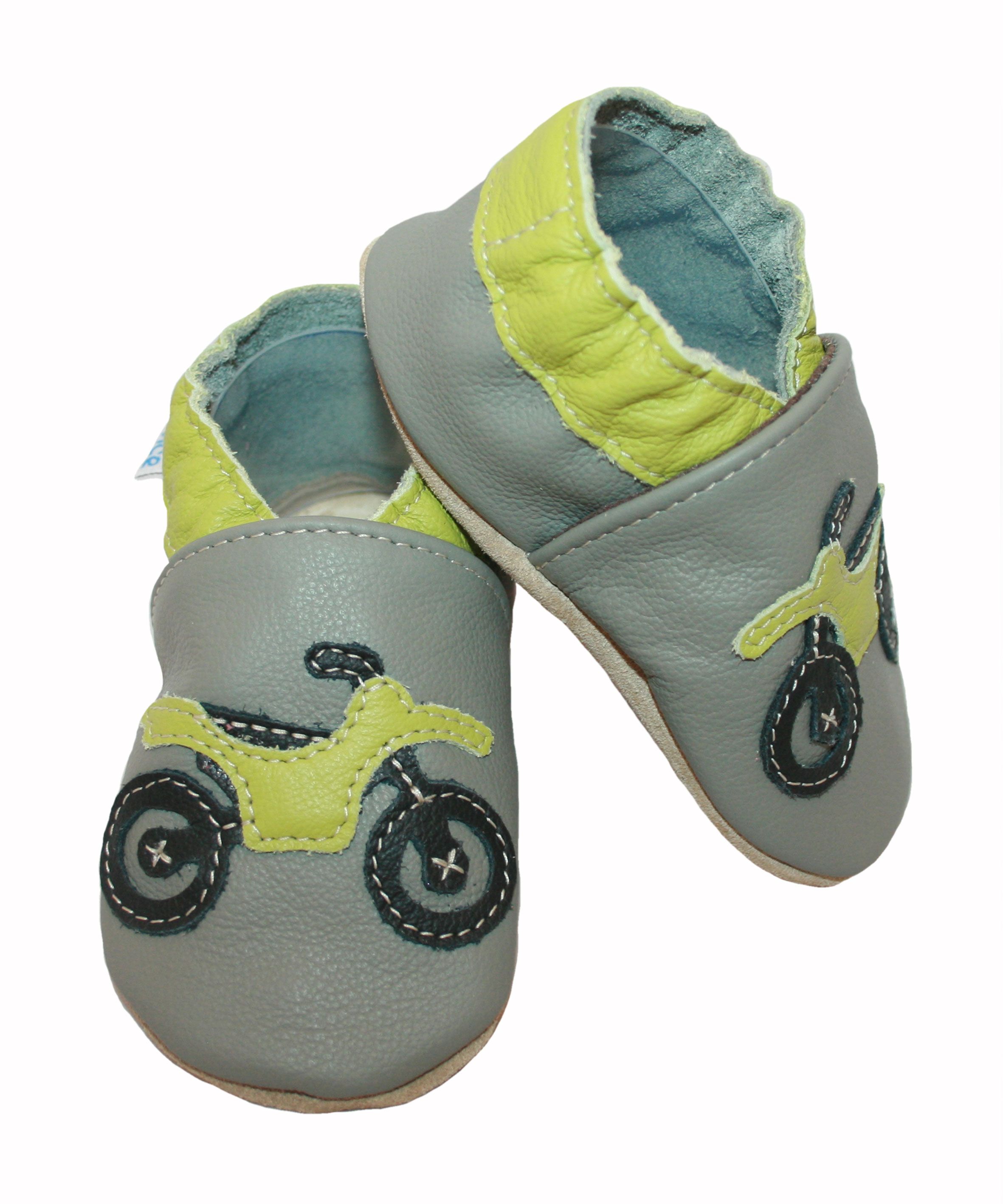 Capačky BA 076 kožené Motorka grey šedá 20/21 12-18 mes.