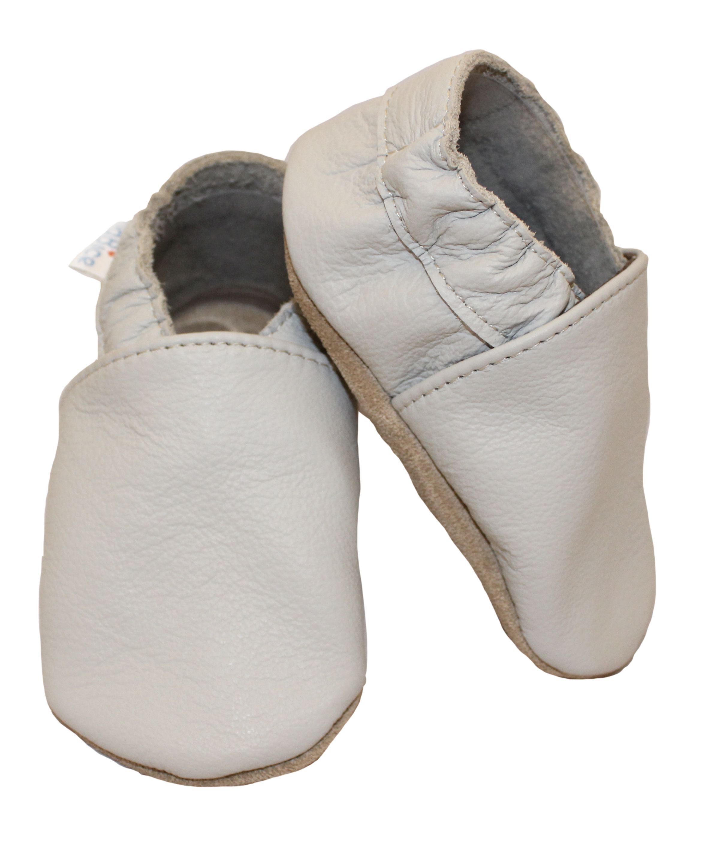 Capačky BA 087 kožené soft hladké grey šedá 22/23 18-24 mes.