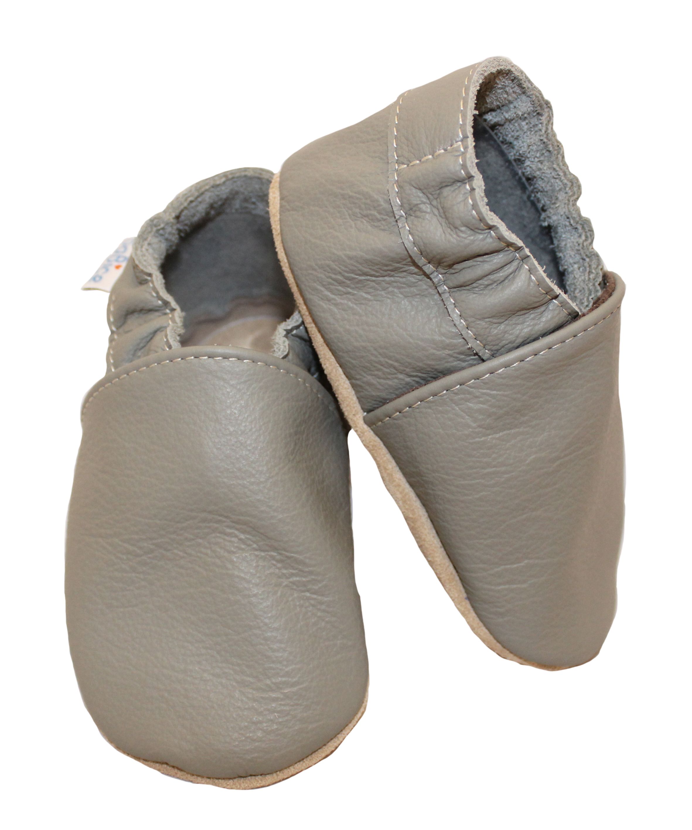 Capačky BA 088 kožené soft hladké grey šedá 20/21 12-18 mes.