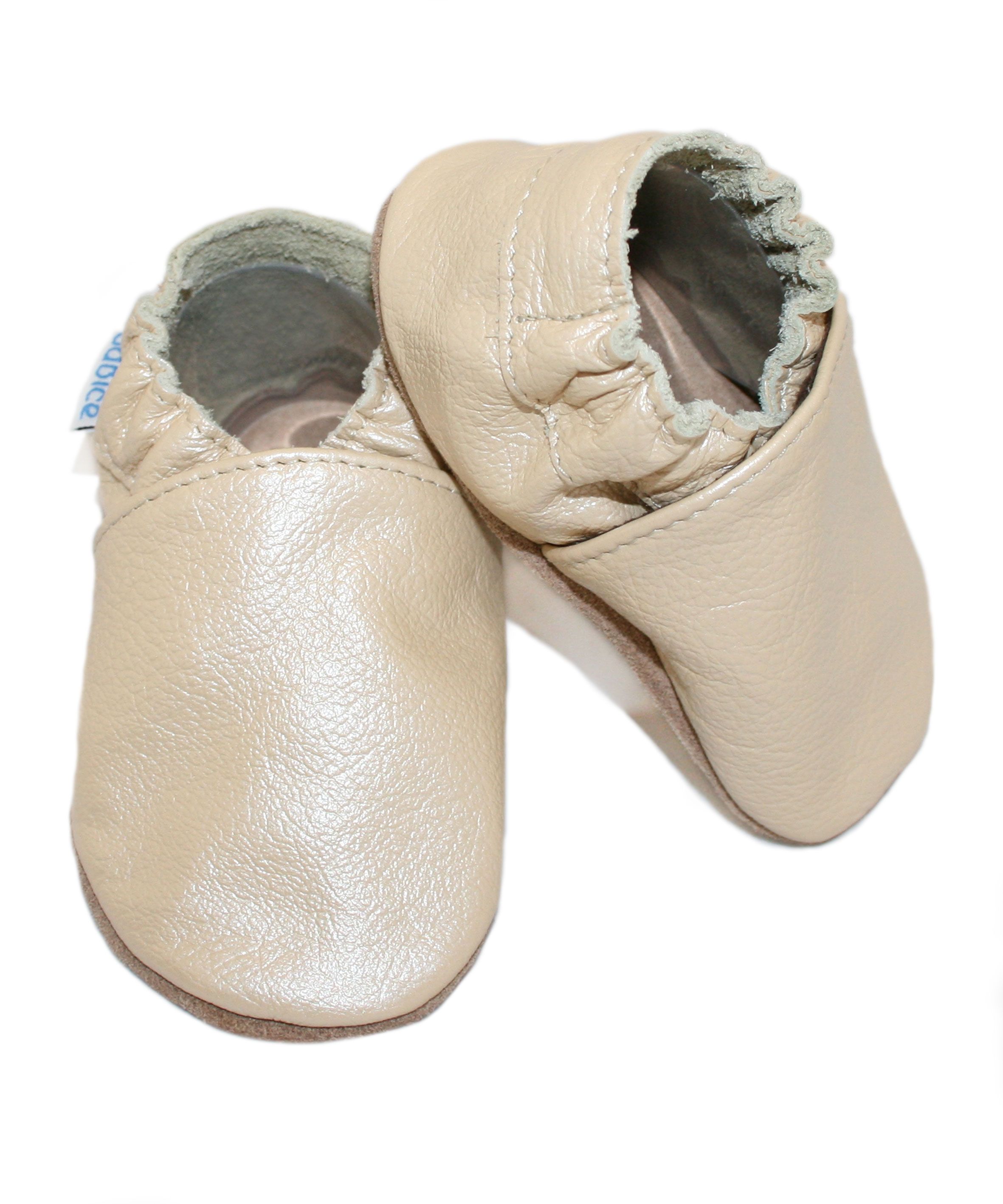 Capačky BE 017 kožené soft hladká gold zlatá 18/19 6-12 mes 13 c