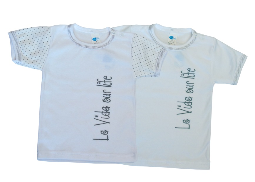 Tričko krátky rukáv HX potlač white šedý nápis 74