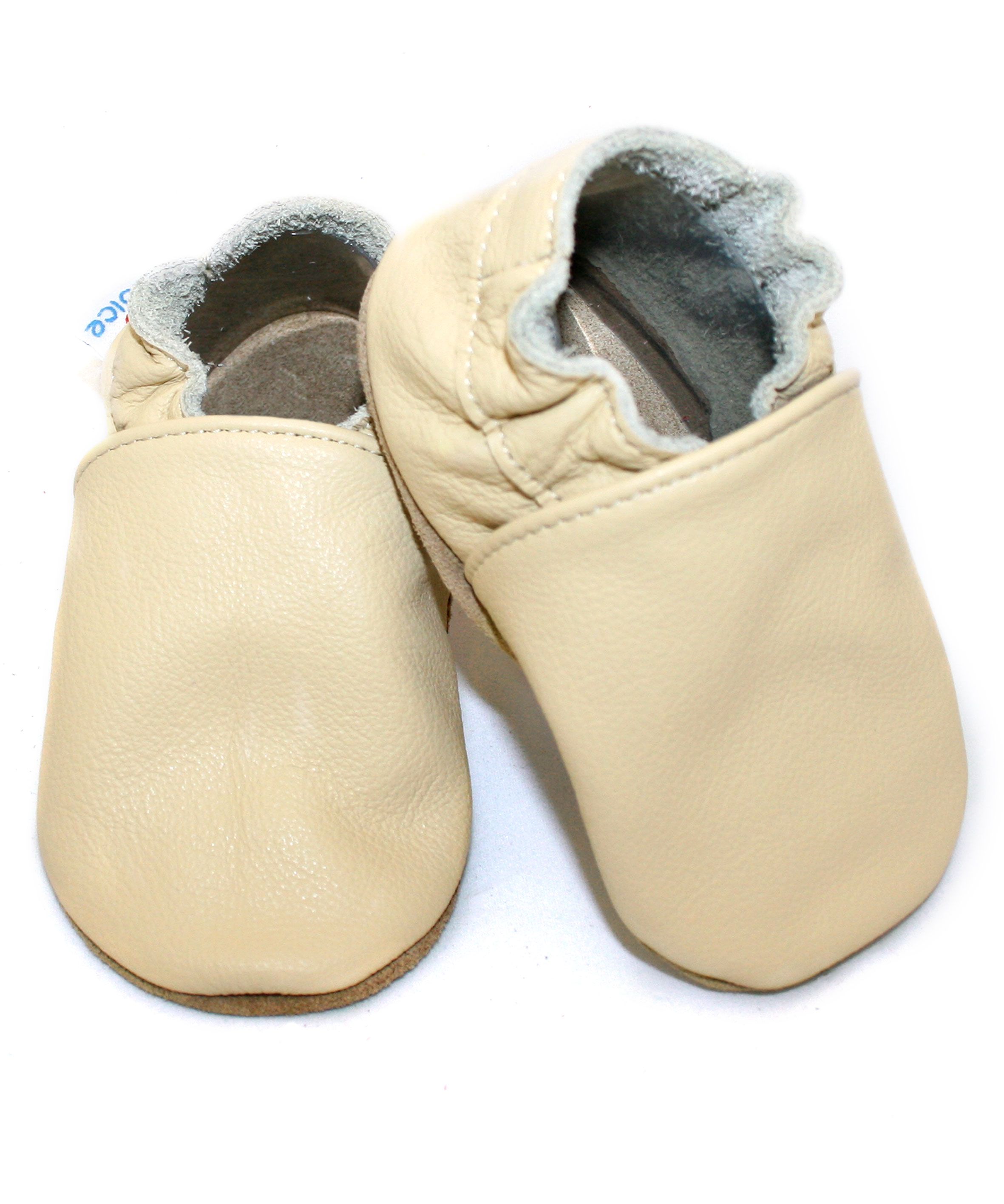 Capačky BA 002 kožené soft hladké ivory béžová 16-17  0-6 mes.