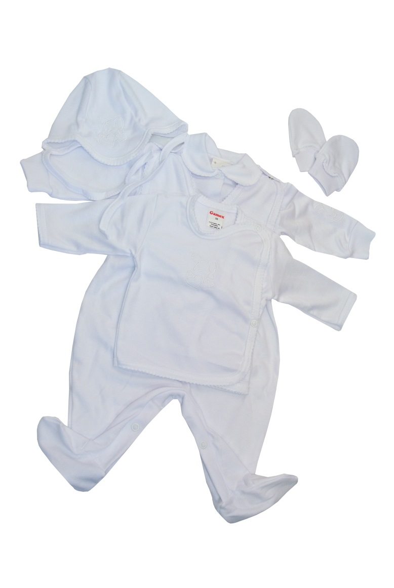 Komplet 5 dielny GM 026 bavlna white biela 56