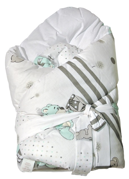 Zavinovačka hladká 80x80 potlač grey šedá zelená K macko púpava