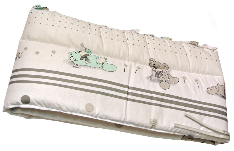 Ochranné hniezdo 180x30 BA potlač grey zelená K macko púpava