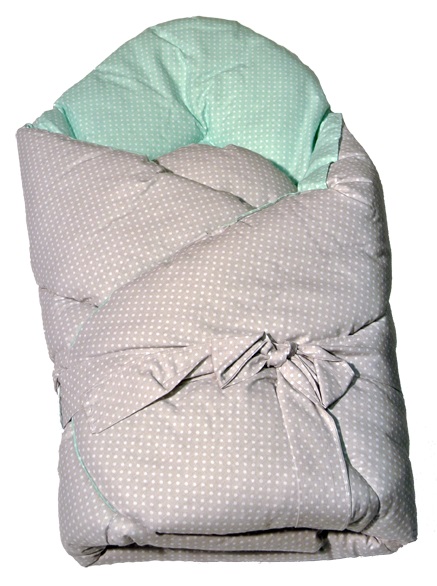 Zavinovačka hladká 80x80 potlač grey šedá green K bodky