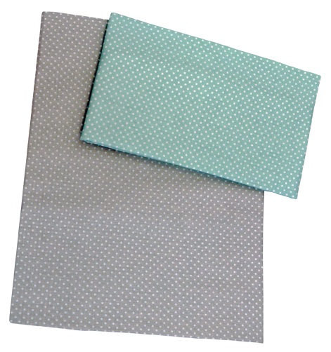 PS 1+1 100x135 40x60 BA potlač grey šed green zelen K bodky