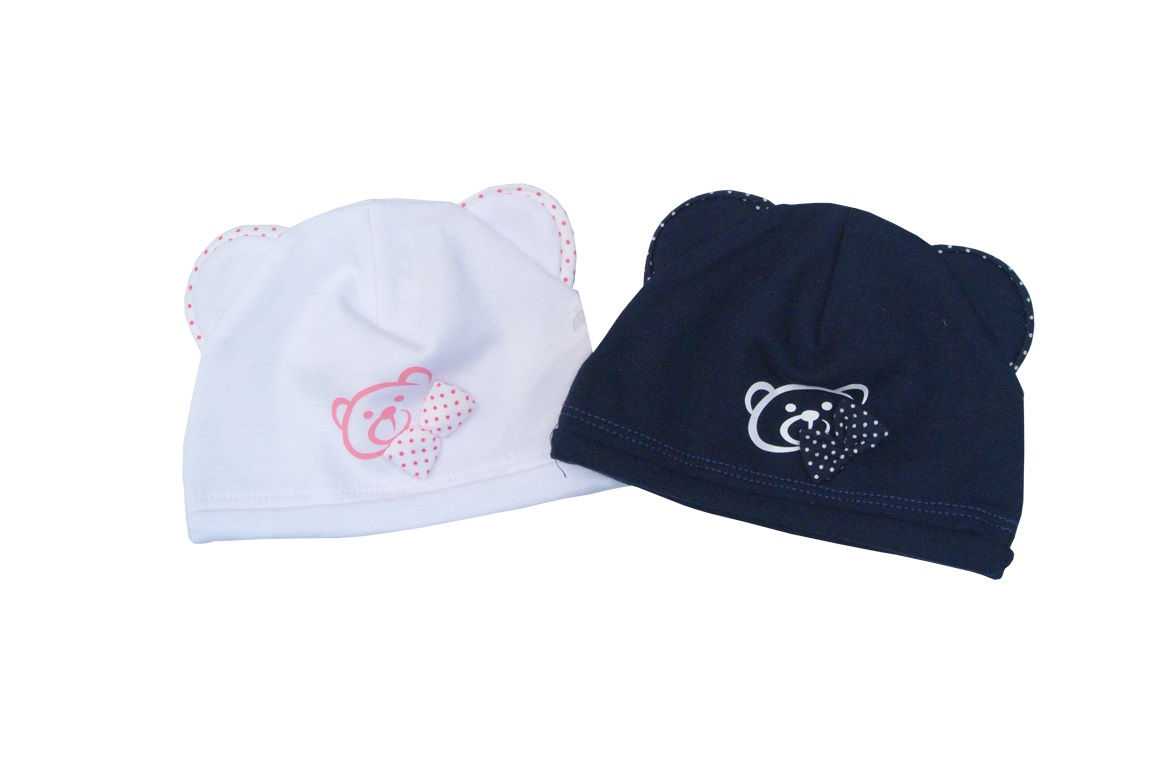 Čiapka Cr-Cz103 Macko mašlička mix farieb 36 38 40 42