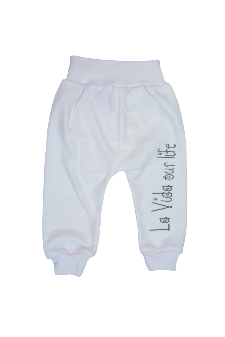 Tepláčiky bavlna white biela La Vida our life 62