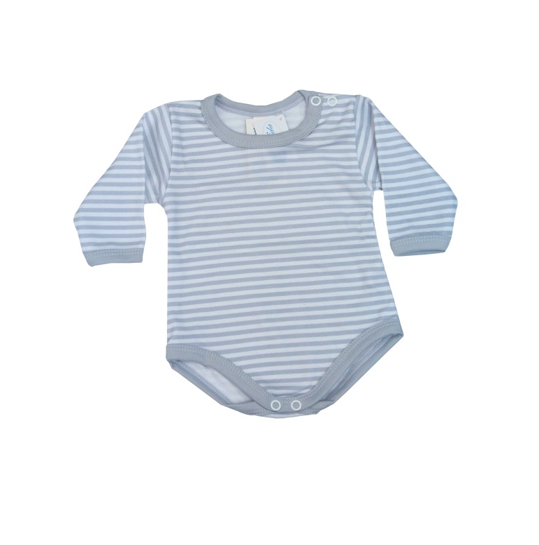 Body dlhý rukáv HX pásik grey šedá 62