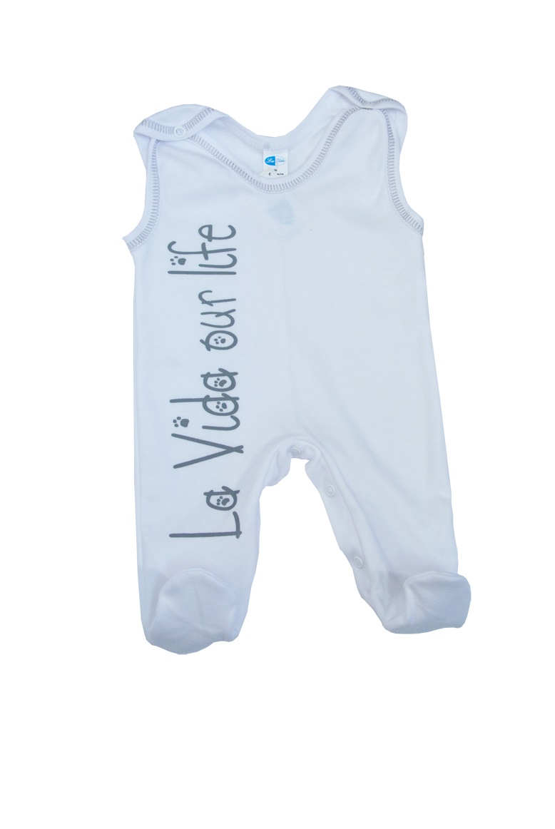 Dupačky bavlna sieťotlač white biela La Vida our life 62