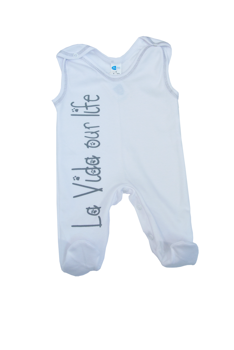 Dupačky bavlna sieťotlač white biela La Vida our life 68