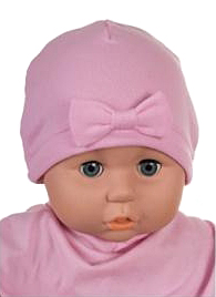 Čiapka Cr-Cz024 Mašlička pink ružová 34 36 38 40 42